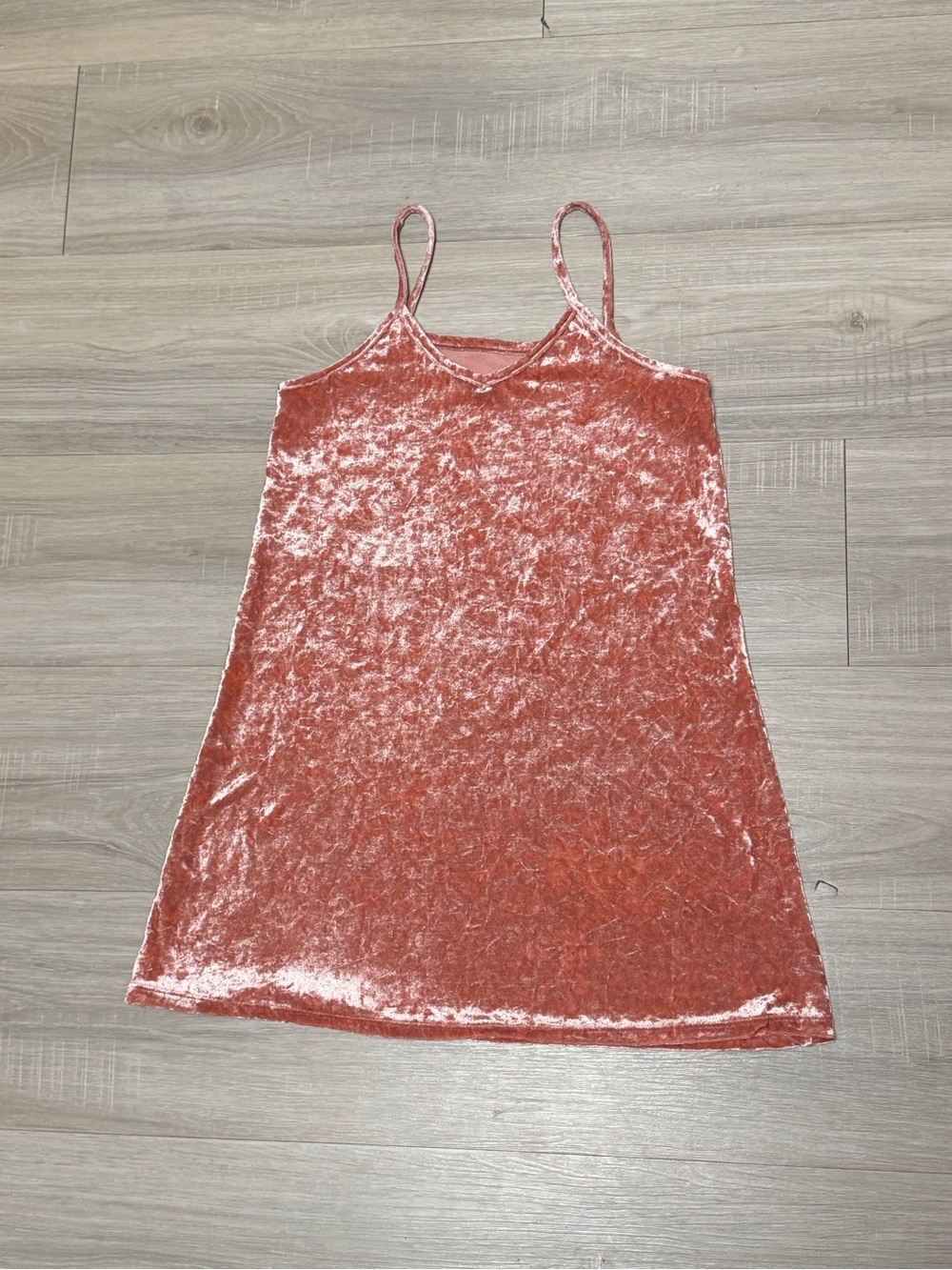 Velvet Slip/Mini Dress - Dusty Rose Pink